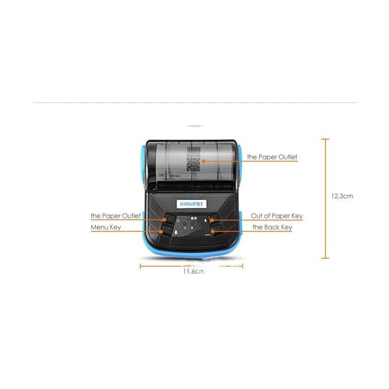 Thermal Bluetooth 80mm Takeaway Wireless Handheld Bill Printer