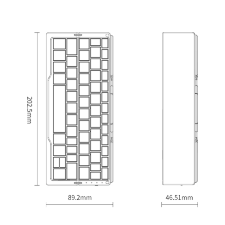 Mini Folding Three Bluetooth Wireless Keypad
