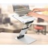 Notebook computer folding double-arm stepless stand