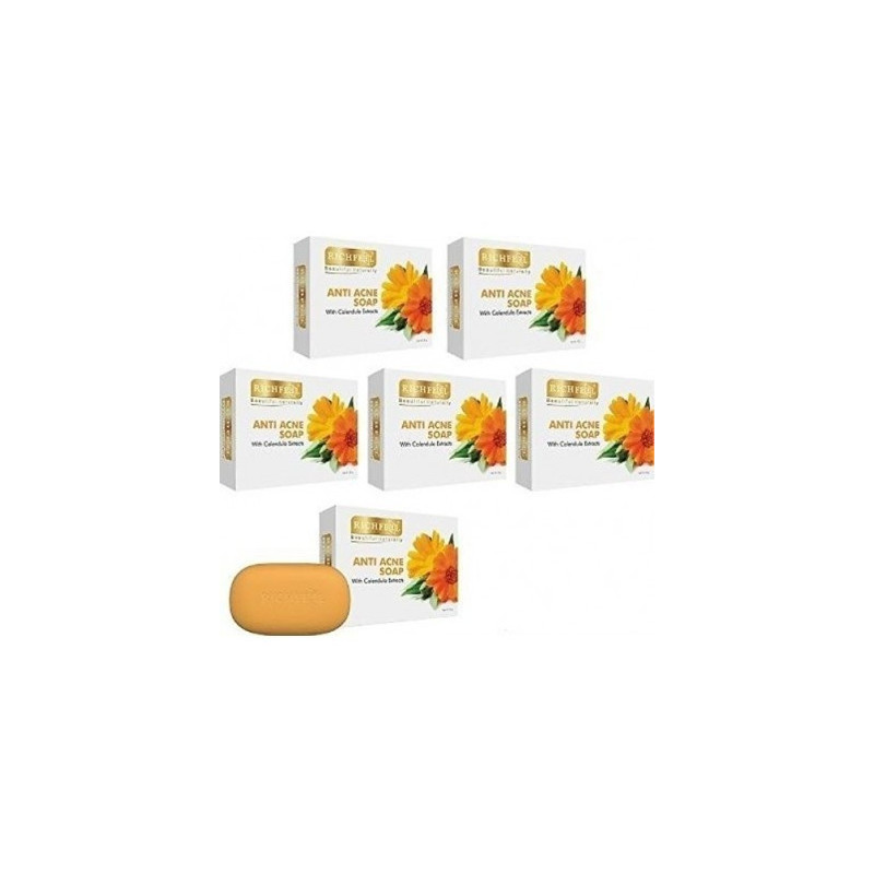 Richfeel Anti Acne Soap With Calendula Extracts (Pack Of 8)-(75 Gm)