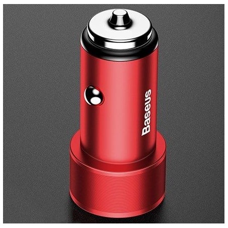 Small Screw Car Charger Dual USB QC3.0 36W Flash Charger
