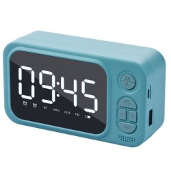 Alarm Clock Bluetooth Speaker Outdoor Portable Wireless Card Speaker Radio