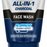 Nivea men face wash all in 1 charcoal to detoxify & refresh skin with 10x vitamin c effect for all skin types 100 g