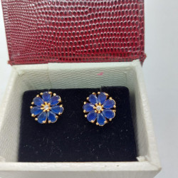 Anaghya stone earrings in blue red nd green