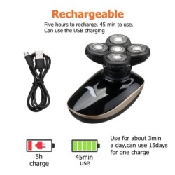 5 In 1 4D Rechargeable Bald...