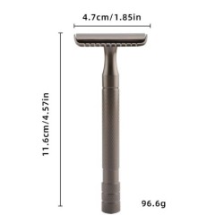 Manual Old-fashioned Razor Safety Enclosed Double-edged Cutter Men's Metal Gift
