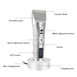 Rechargeable Mute Lcd Electric Hair Clipper