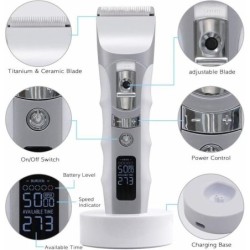 Rechargeable Mute Lcd Electric Hair Clipper