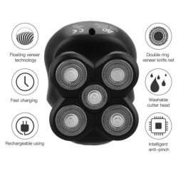 Six-in-one multifunctional new skull head electric shaver
