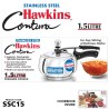 Hawkins 1.5 Litre Contura Pressure Cooker Stainless Steel