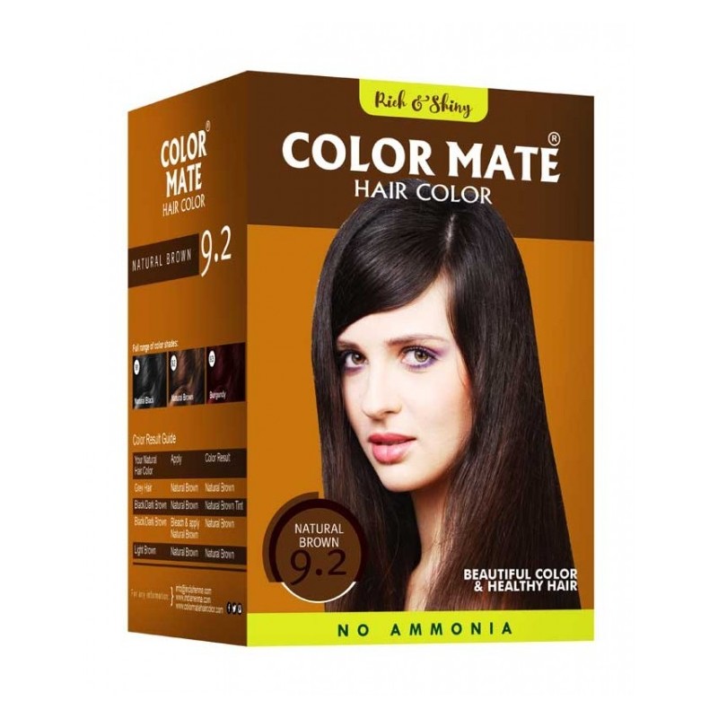 Color Mate Hair Color 9.2 (Natural Brown) 150G