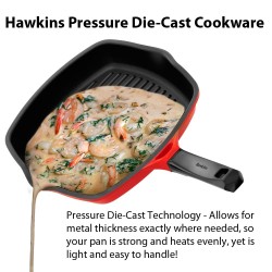 Hawkins 30 cm Grill Pan, Non Stick Die Cast Grilling Pan