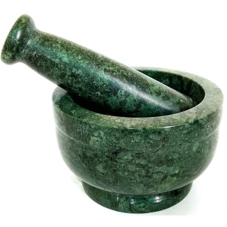 Mortar and Pestle Set, kharad, Masher Spice Mixer/Okhli and musle/Kharal for Kitchen 4 inches, Green Colour