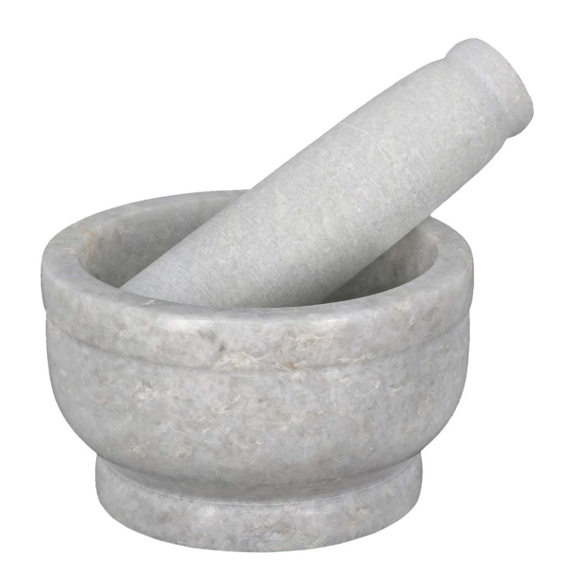Mortar And Pestle Set, kharad, masher Spice Mixer/Okhli and musle/Kharal For Kitchen 5 inches,White Color