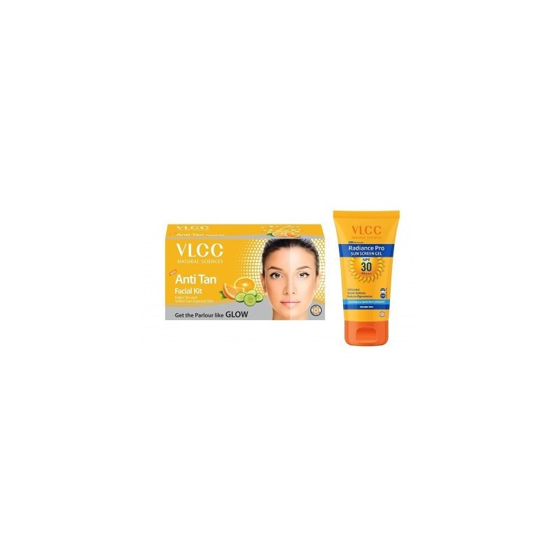 Vlcc Anti Tan Facial Kit 60Gm + Vlcc Skin Radiance Spf 30 Gel 50Ml