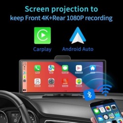 Car Smart Screen Front And Back Dual Recording 24 hours parking monitoring 1080P Streaming Media Mobile Phone