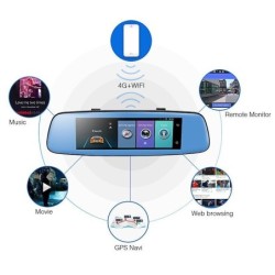 8 Inch 4G Android cloud mirror driving recorder