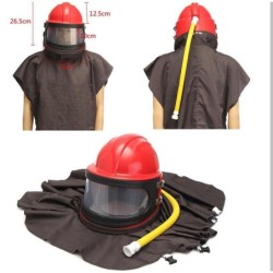 Oxygen-Supply Sandblasting Helmet, Thermostat, One-Piece Sandblasting Helmet