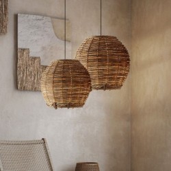 Rattan Chandelier At The...