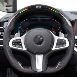 X3x5 Carbon Fiber Intelligent Multifunctional LED Car Sports Steering Wheel