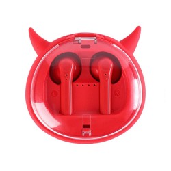 Macaron Red Tws5.0 Wireless Bluetooth Headset