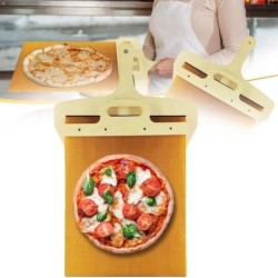 Kitchen Gadgets Sliding Pizza Shovel Non Stick Pizza Smooth Cutting Board