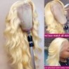 Long Curly Hair Light Blonde Big Waves African Women's Lace Wig