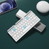 Mini Folding Bluetooth Keyboard Wireless Keypad Support3 Devices With Stand
