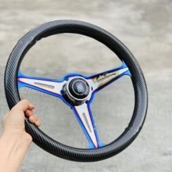 Car Conversion With Baked Blue Water Transfer Steering Wheel