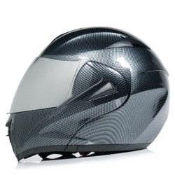 Motorcycle Uncovered Helmet Carbon Fiber Double Mirror Electric Bike Helmet