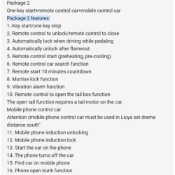 One-Button Start Of The Car, Modified Mobile Phone Control Car, Keyless Entry,