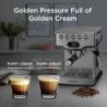 Geek Chef Espresso Machine, 20 Bar Espresso Machine With Milk Frother For Latte,