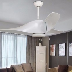 Retro Spiral Fan Leaf Ceiling Fan Light Simple