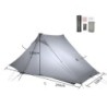 Outdoor Hiking Professional Poleless Tent Ultra-light 20D Double-sided Silicon