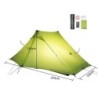 Outdoor Hiking Professional Poleless Tent Ultra-light 20D Double-sided Silicon