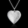 Carved Design Necklace Personalized Heart-shaped Photo Frame Pendant Necklace