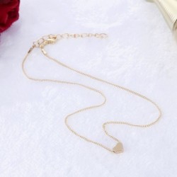 Simple Fashion Gold Color Double-sided Love Pendant Necklaces Clavicle Chains