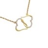 Fashion Double Heart Love Necklace Rhinestones Inlaid Zircon Valentine's Day