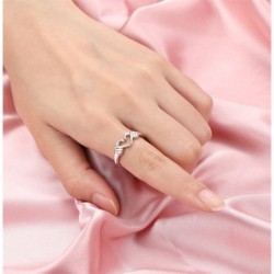 Romantic Heart Hand Hug Fashion Ring For Women Couple Jewelry Silver Color Punk