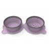 Portable Silicone Double Dog Food Bowls Foldable Non-Slip Cat Bowl Pet Travel