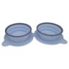 Portable Silicone Double Dog Food Bowls Foldable Non-Slip Cat Bowl Pet Travel