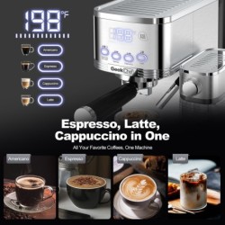 Geek Chef Espresso And Cappuccino Machine With Automatic Milk Frother,20Bar Espr