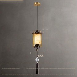 New Chinese Zen Bedroom Bedside Lamp Hanging Wire