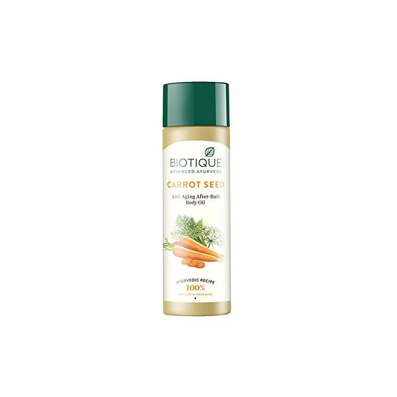 Biotique Bio Carrot Seed Anti Aging After Bath Body Oil (120Ml)