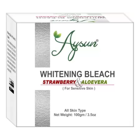 Aysun Whitening Bleach Strawberry And Aloevera For Sensitive Skin Bleach (100G)