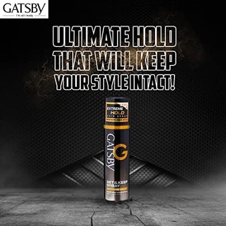 Gatsby Set & Keep Hair Spray - Extreme Hold 250Ml Quick Drying, Long