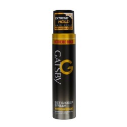 Gatsby Set & Keep Hair Spray - Extreme Hold 250Ml Quick Drying, Long Lasting Hold, No Flaking & Natural Shine Non Stick