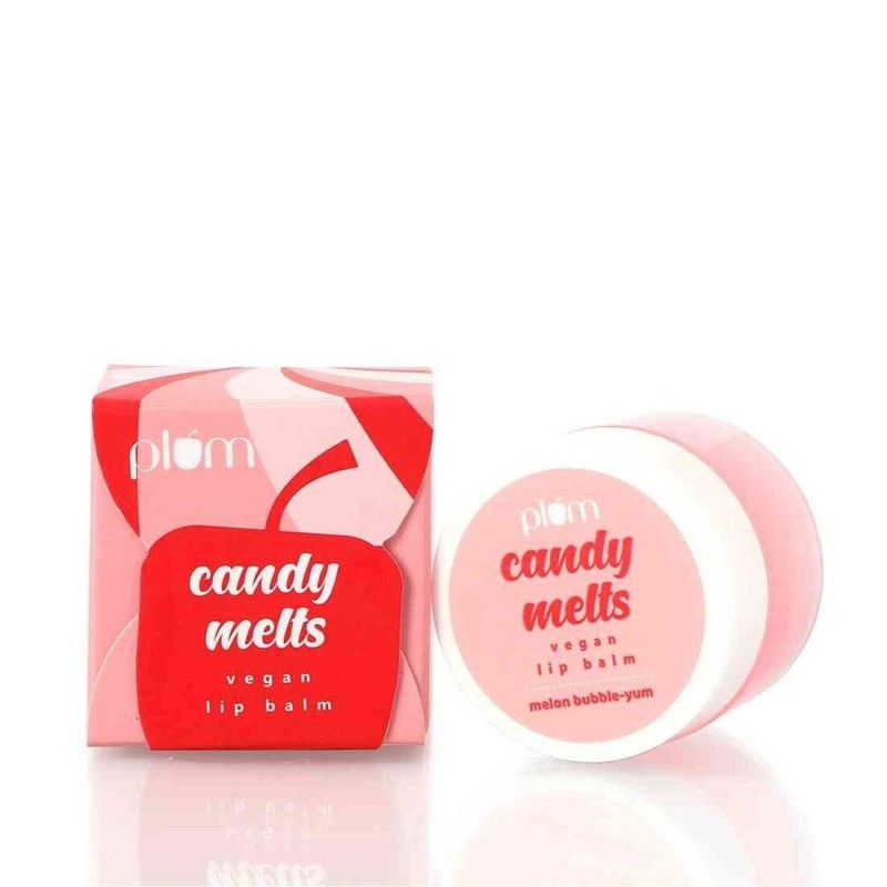 Plum Candy Melts Vegan Lip Balm Melon Bubble