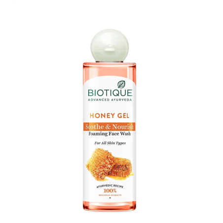 Biotique Honey Gel Soothe & Nourish Foaming Face Wash For All Skin Types (200Ml)
