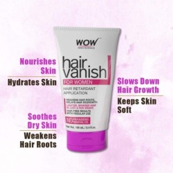 Wow Skin Science Hair Vanish For Women - Weakens Hair Roots, Delays Hair Re-Growth No Parabens, Mineral Oils - 100 Ml